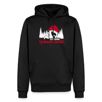 Schwarzwaldmädel Schwarzwald - Männer Premium Bio Hoodie - Schwarz - Vorne - Nico (187cm)