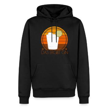Gin Retro Party - Männer Premium Bio Hoodie - Schwarz - Vorne - Nico (187cm)