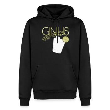 Gin - Männer Premium Bio Hoodie - Schwarz - Vorne - Nico (187cm)