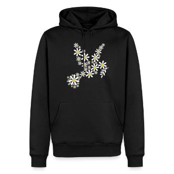 Colombe de la paix Symposium pour la paix - Sweat à capuche Premium bio Homme - noir - Devant - Nico (187cm)