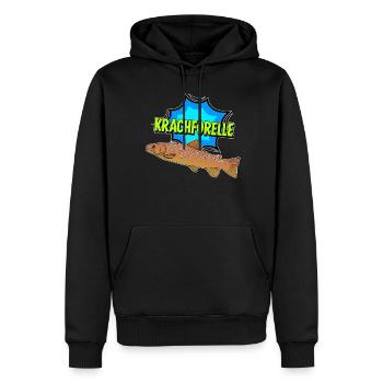 Angeln Forelle Angel Fischer Angler - Männer Premium Bio Hoodie - Schwarz - Vorne - Nico (187cm)