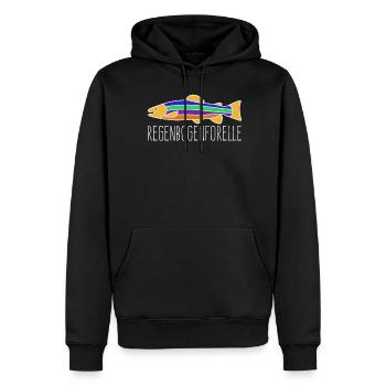 Angeln Regenbogenforelle Angel Angler - Männer Premium Bio Hoodie - Schwarz - Vorne - Nico (187cm)