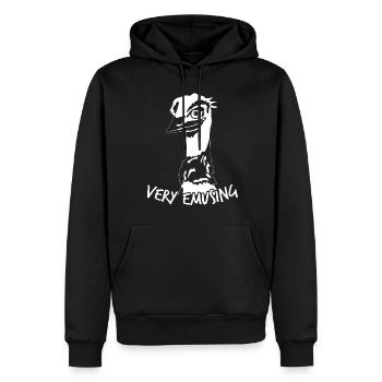 Emu Funny Emus - Men’s Premium Organic Hoodie - black - Front - Nico (187cm)