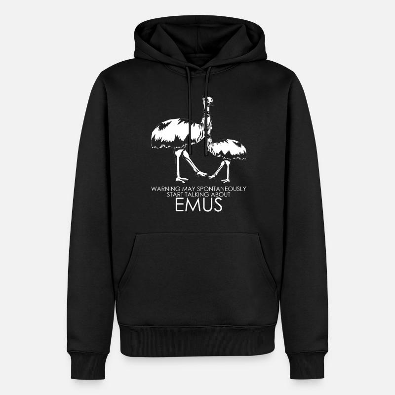 Emus Australie Vacances Emu - Sweat à capuche Premium bio Homme - noir