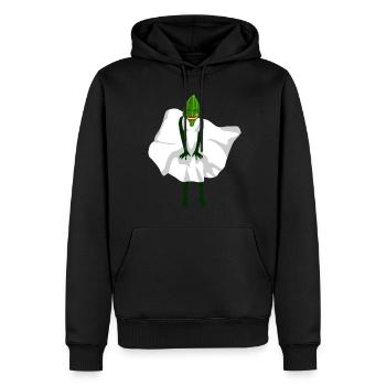 Gurke mit Kleid Gurken - Männer Premium Bio Hoodie - Schwarz - Vorne - Nico (187cm)