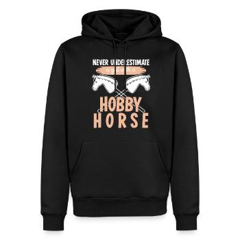 Hobbyhorse Girl Hobby Horse - Männer Premium Bio Hoodie - Schwarz - Vorne - Nico (187cm)