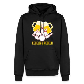 Kegeln Bier trinken Kegler Kegelverein - Männer Premium Bio Hoodie - Schwarz - Vorne - Nico (187cm)