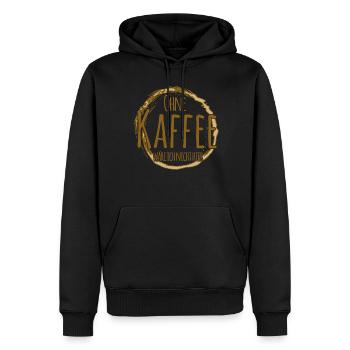 Kaffee Morgenmuffel Kaffeetrinker - Männer Premium Bio Hoodie - Schwarz - Vorne - Nico (187cm)