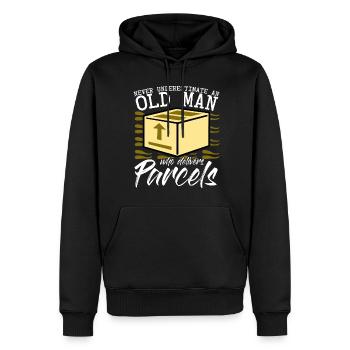 Paketzusteller Briefträger Paketbote - Männer Premium Bio Hoodie - Schwarz - Vorne - Nico (187cm)