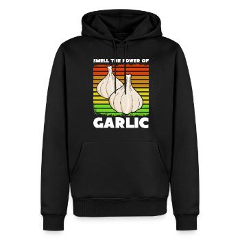 Knoblauch Knoblauchgeruch - Männer Premium Bio Hoodie - Schwarz - Vorne - Nico (187cm)