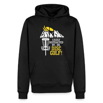 Discgolf Disc golf Frisbee - Men’s Premium Organic Hoodie - black - Front - Nico (187cm)