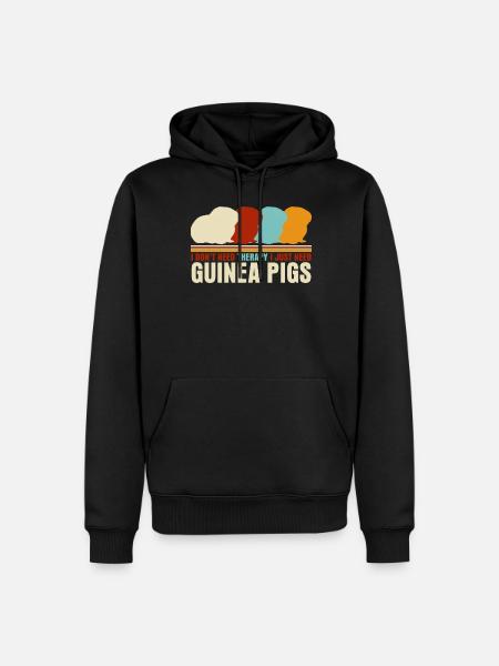 Meerschweinchen Retro Cochons d’Inde - Sweat à capuche Premium bio Homme - noir