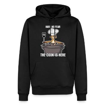 Cook Meerkat Kitchen Home Cook Cooking - Men’s Premium Organic Hoodie - black - Front - Nico (187cm)