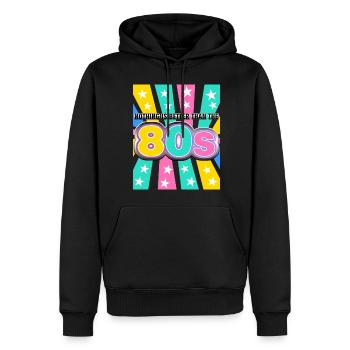 1980 Disco 80s Party 80s - Men’s Premium Organic Hoodie - black - Front - Nico (187cm)