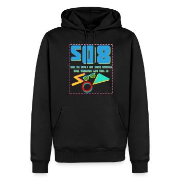 1980 Disco Witz 80s Party 80er - Männer Premium Bio Hoodie - Schwarz - Vorne - Nico (187cm)