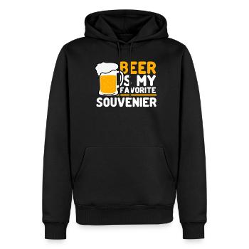 Bière artisanale Bière Brasseur de bière - Sweat à capuche Premium bio Homme - noir - Devant - Nico (187cm)