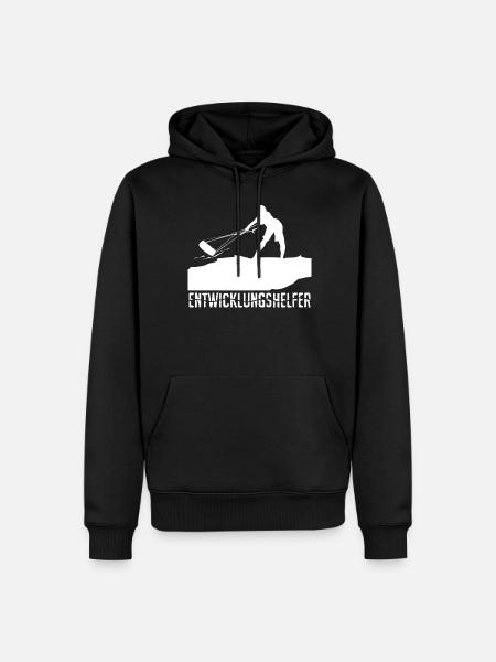 Kitesurfen verhedderte Leinen - Männer Premium Bio Hoodie - Schwarz