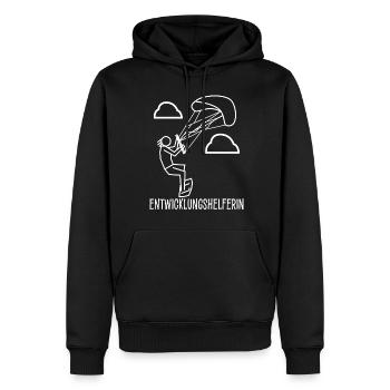 Kitesurferin verhedderte Leinen - Männer Premium Bio Hoodie - Schwarz - Vorne - Nico (187cm)