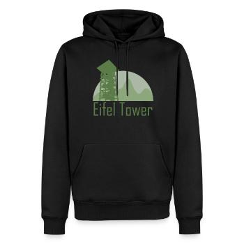 Eifel Randonnée Eifeler Eifeler - Sweat à capuche Premium bio Homme - noir - Devant - Nico (187cm)