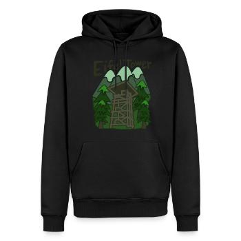 Tour d’observation de l’Eifel Eifeler Eifeler - Sweat à capuche Premium bio Homme - noir - Devant - Nico (187cm)