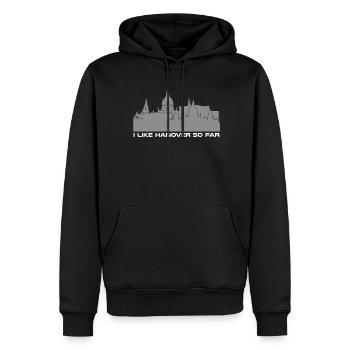 Hannover Souvenir - Männer Premium Bio Hoodie - Schwarz - Vorne - Nico (187cm)