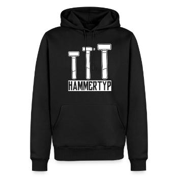 Hammer Dachdecker Hämmer Zimmermann - Männer Premium Bio Hoodie - Schwarz - Vorne - Nico (187cm)