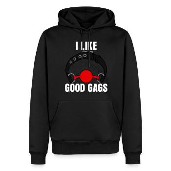 BDSM Joke - Männer Premium Bio Hoodie - Schwarz - Vorne - Nico (187cm)