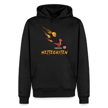 Hackfleisch Mettfleisch Mettbrötchen - Männer Premium Bio Hoodie - Schwarz - Vorne - Nico (187cm)