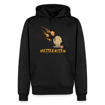 Mettbällchen Dinosaurier Hackfleisch - Männer Premium Bio Hoodie - Schwarz - Vorne - Nico (187cm)