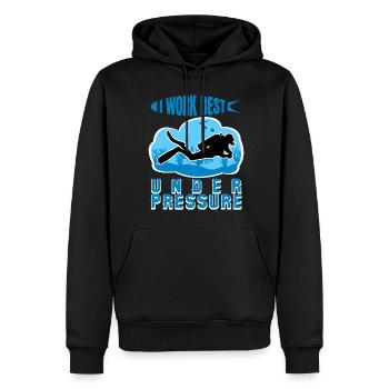 Plongeur Plongeur Disant Plongée - Sweat à capuche Premium bio Homme - noir - Devant - Nico (187cm)