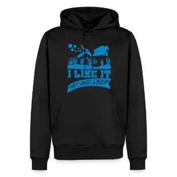 Taucher Witz Tauchen - Männer Premium Bio Hoodie - Schwarz - Vorne - Nico (187cm)