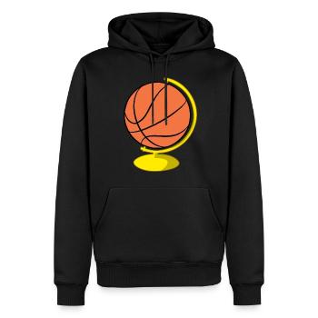 Basketballspieler Weltkugel - Männer Premium Bio Hoodie - Schwarz - Vorne - Nico (187cm)
