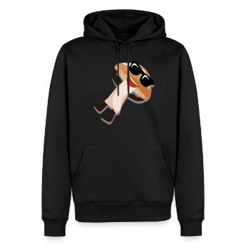 Pilz mit Sonnenbrille Pilzsammler Pilze - Männer Premium Bio Hoodie - Schwarz - Vorne - Nico (187cm)
