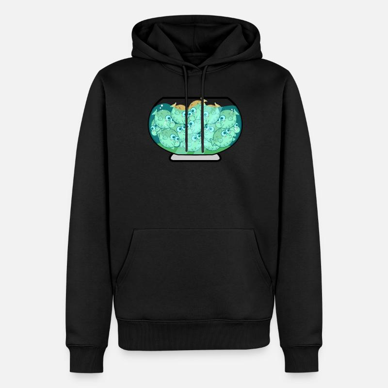 Puffer Fish Aquarium Puffer Fish - Sweat à capuche Premium bio Homme - noir