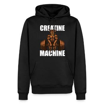 Bodybuilder Fitness Creatine Strongman - Sweat à capuche Premium bio Homme - noir - Devant - Nico (187cm)