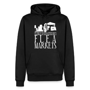 Flohmarkt Spruch Händler Trödelmarkt - Männer Premium Bio Hoodie - Schwarz - Vorne - Nico (187cm)