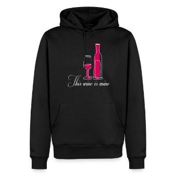 Fête des buveurs de vin - Sweat à capuche Premium bio Homme - noir - Devant - Nico (187cm)