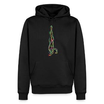 Handstand Gymnastique Graphique Gymnaste - Sweat à capuche Premium bio Homme - noir - Devant - Nico (187cm)