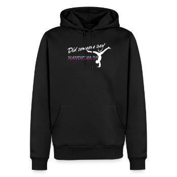 Handstand Spagat Turnerin - Männer Premium Bio Hoodie - Schwarz - Vorne - Nico (187cm)