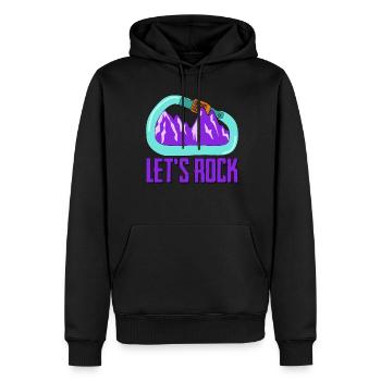 Bergklettern Carabiner Kletterer - Männer Premium Bio Hoodie - Schwarz - Vorne - Nico (187cm)