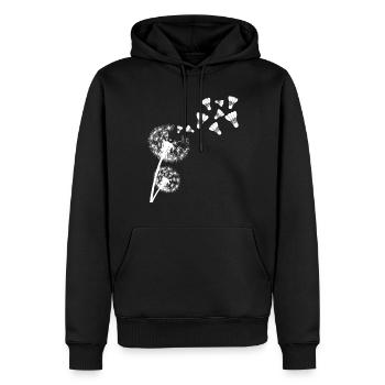 Pusteblume Federball - Männer Premium Bio Hoodie - Schwarz - Vorne - Nico (187cm)