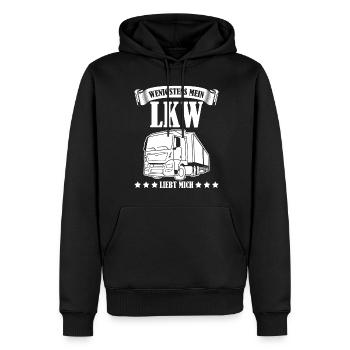 LKW-Fahrer Lastwagen LKW Trucker - Männer Premium Bio Hoodie - Schwarz - Vorne - Nico (187cm)