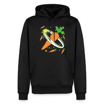 Carrot in Space Carrots - Männer Premium Bio Hoodie - Schwarz - Vorne - Nico (187cm)