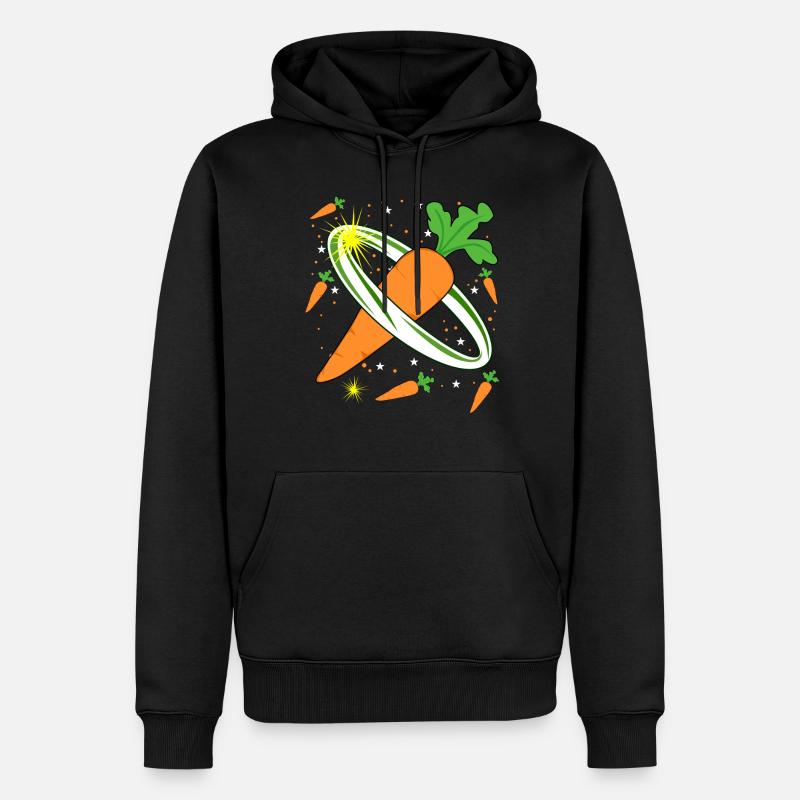 Carotte dans l’espace Carottes - Sweat à capuche Premium bio Homme - noir