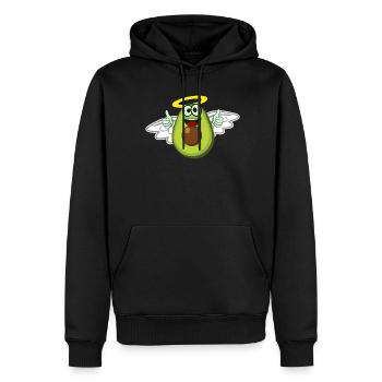 Avocado Angel Avocados - Männer Premium Bio Hoodie - Schwarz - Vorne - Nico (187cm)