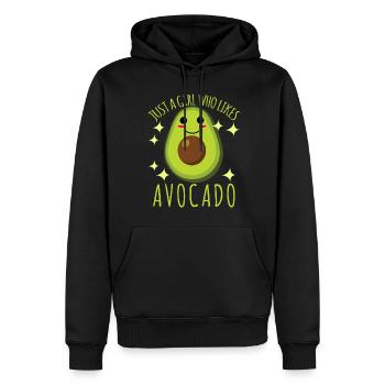 Avocado Girl Avocados - Männer Premium Bio Hoodie - Schwarz - Vorne - Nico (187cm)