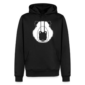 Capybara Capybaras Drôles - Sweat à capuche Premium bio Homme - noir - Devant - Nico (187cm)