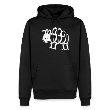 Sheep Skeleton - Männer Premium Bio Hoodie - Schwarz - Vorne - Nico (187cm)