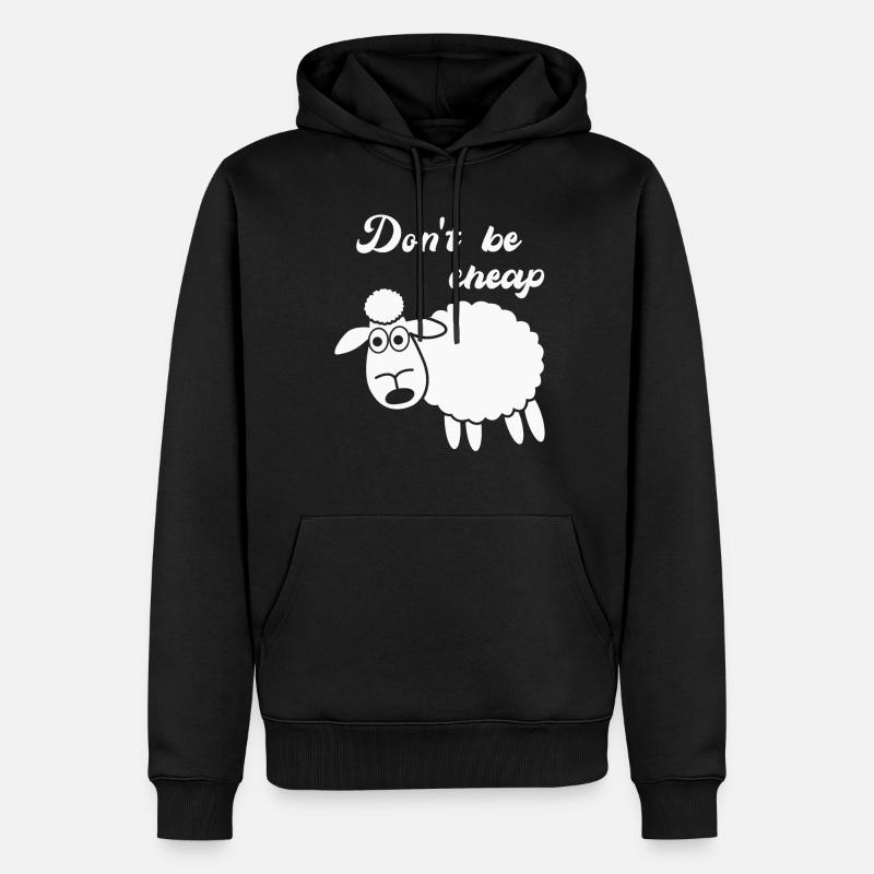 Sheep Shepherd Cheap - Männer Premium Bio Hoodie - Schwarz