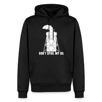 Oil Joke Mechanic Car Gasoline Workshop - Männer Premium Bio Hoodie - Schwarz - Vorne - Nico (187cm)